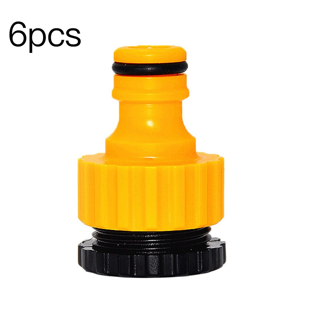 6pcs Quick Tap Water Connector Adapter Fast Coupling Adaptor Drip Tape 3/4"and 1/2" Barbed Irrigation Hose Connector Garden Tool