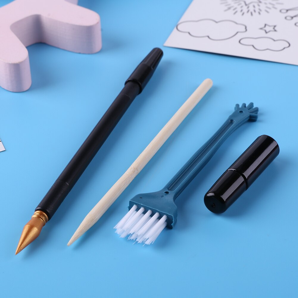 5Pcs Schilderij Tekening Scratch Arts Set Met Stok Schraper Pen Borstel Voor Scratch Sketch Art Papers Boards Gereedschap diy