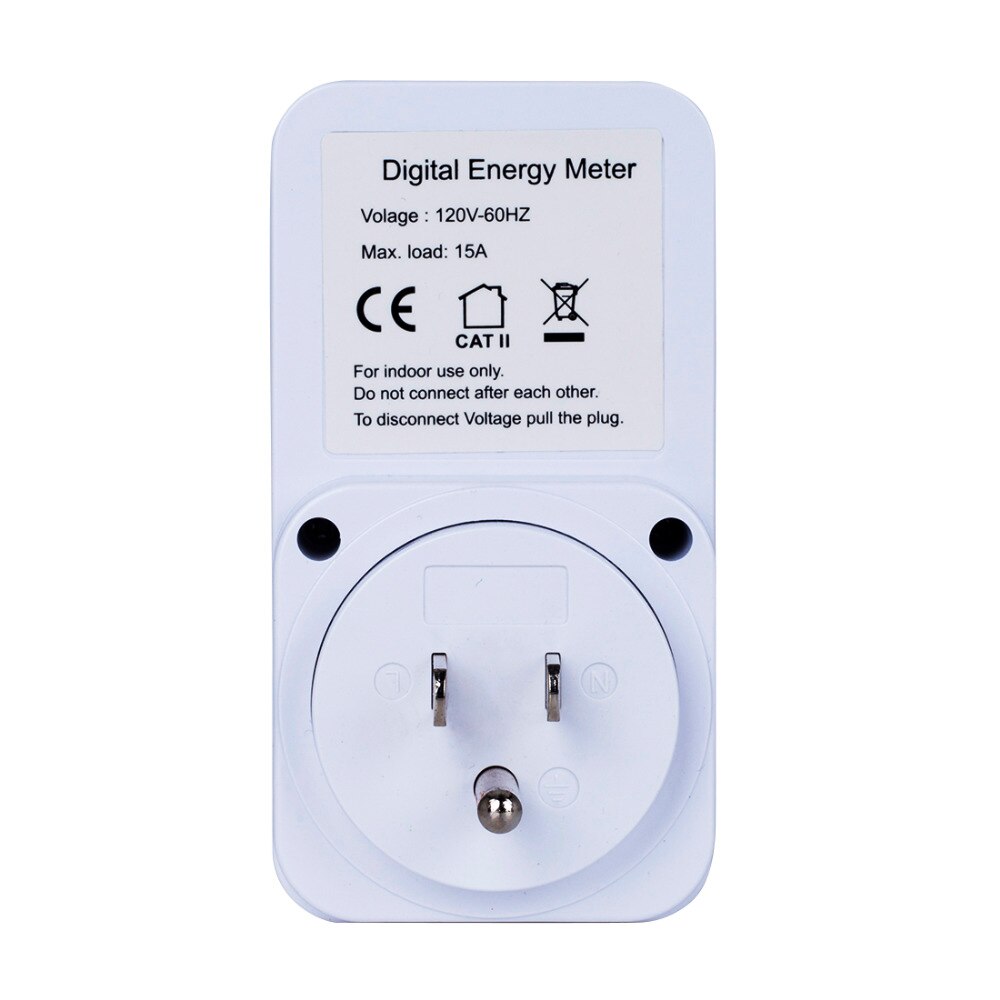 EU US Plug Plug-in Digital Wattmeter LCD Display Power Monitor Meters Electric Test Energy Meter