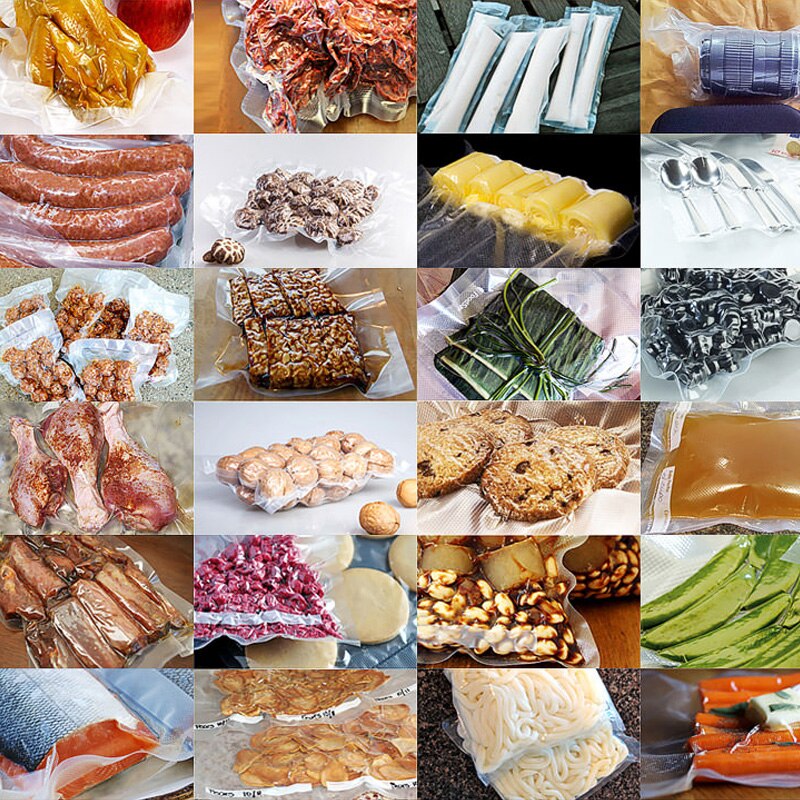 10Pcs/Lot Food Vacuum Sealer Rolls ForSaving Sealing Storage Bags