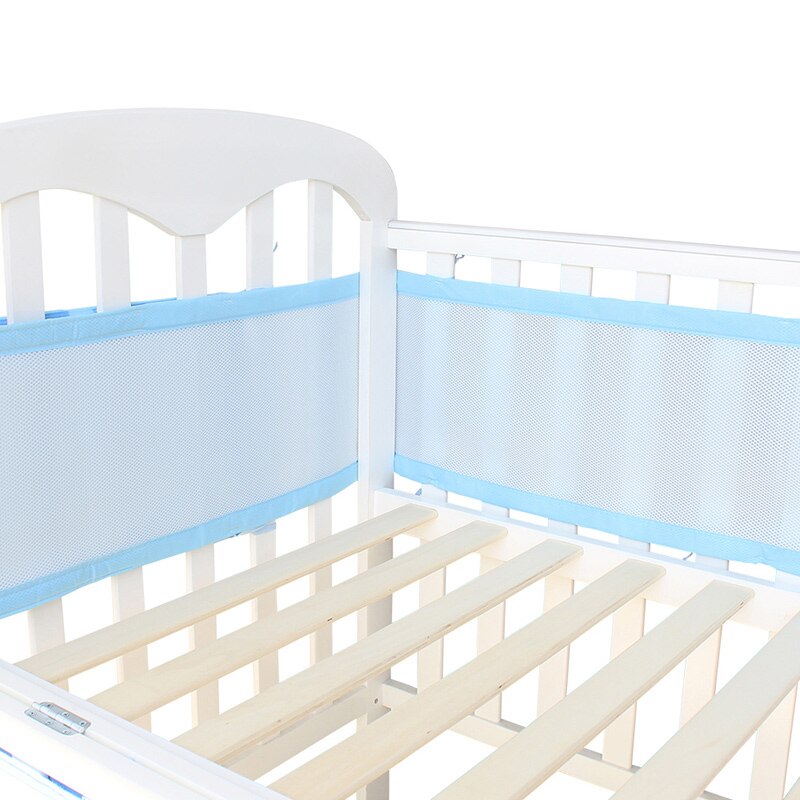Cama de bebê Crib Bumpers Bumper Malha Respirável 3 Camada Forro de Berço Do Bebê Da Cama de Bebê Cama Berço Em Torno de Protetor de Azul e rosa Cor: Blue
