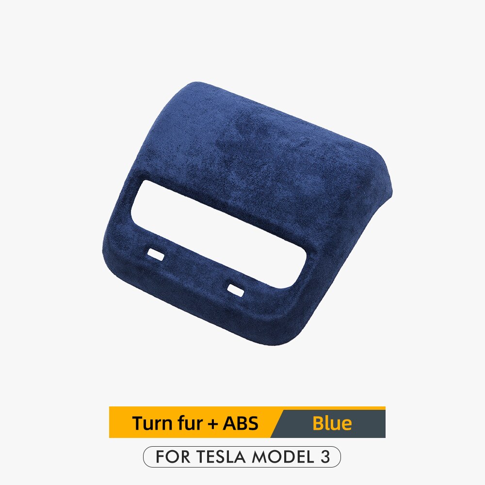 Heenvn ModelY Model3, protección Interior para Tesla Model 3, accesorios, tapa trasera de ventilación de escape de piel para Tesla Y Car Three: Red