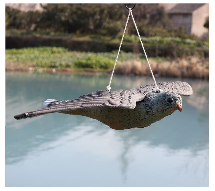 PDDHKK plastique oiseau leurre réaliste détaillé Hawk leurre faux corbeau jardin décoration de vie oiseau jardin ornement cultures protéger