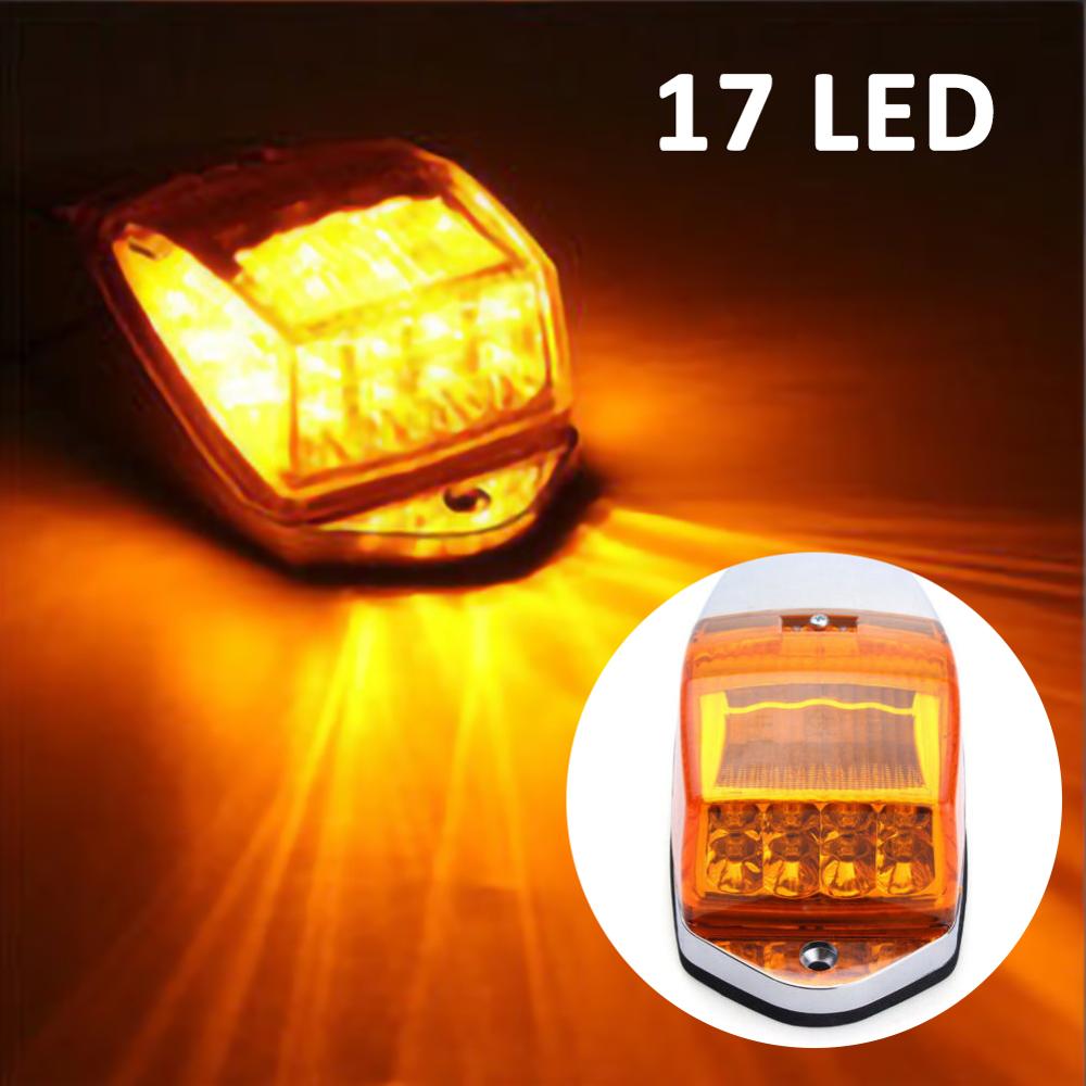 Rav 17 led cab tag top markering clearance løbende advarselslys til kenworth 12v truck trailer clearance lamp side marker light