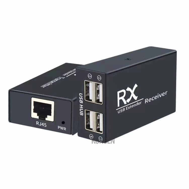 120m usb extender 4 port usb 2.0 hub extender over  rj45 ethernet usb utp extension cat 5e/6 kabel usb 2.0 sender modtager