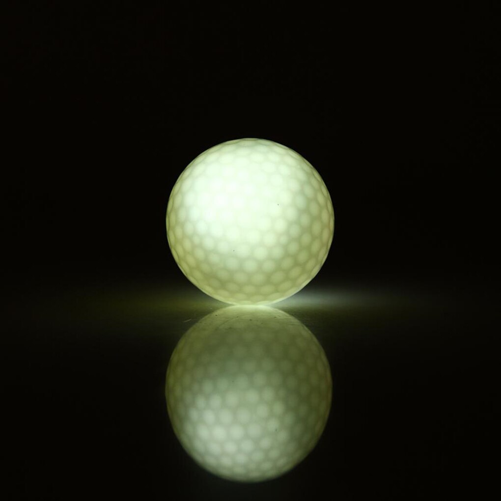 Elektronisk ledet gummi golfbold lysende glødende nat praksis golfbolde træning tilbehør: Hvid