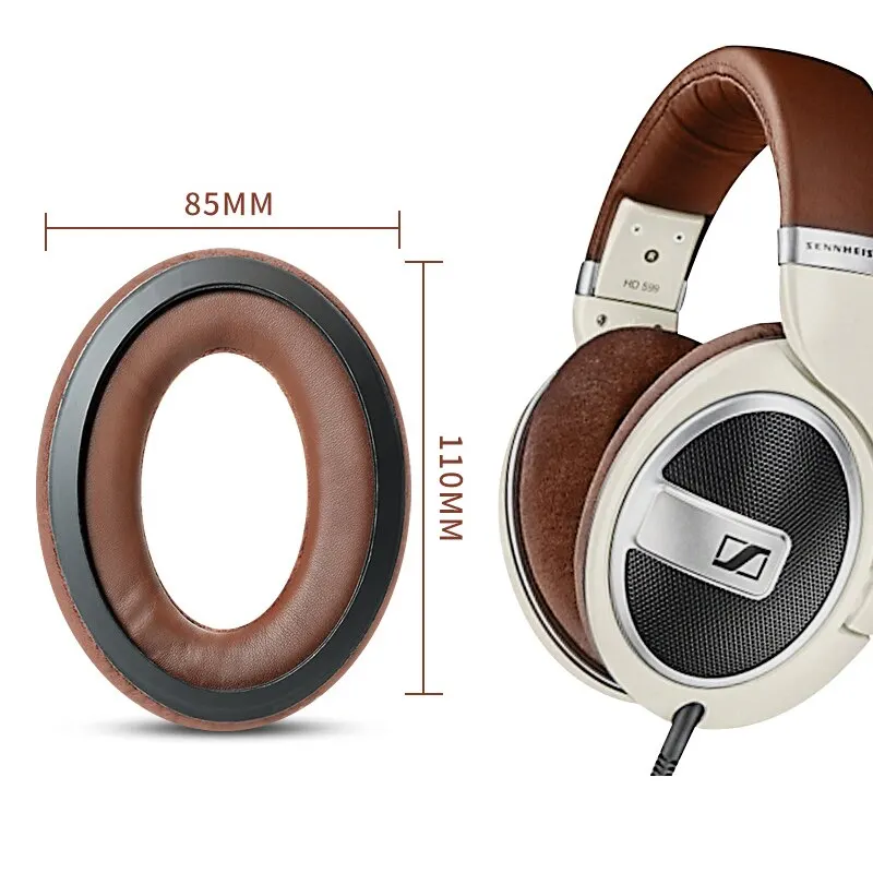 Coussinets d'oreille de remplacement, coussin de bandeau pour casque Sennheiser HD515 HD518 HD555 HD558 HD595