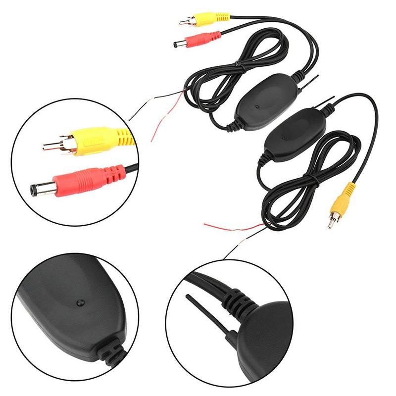 Cámara de visión trasera inalámbrica de 2,4G, transmisor y receptor de señal de cámara de coche, Cable RCA, transmisor y receptor de vídeo, accesorios para coche