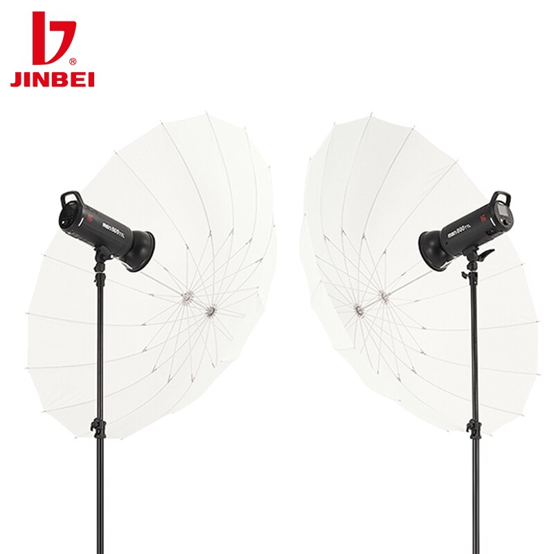 Jinbei 100/150Cm 40 &#39;&#39;/60&#39;&#39; Doorschijnende Zachte Paraplu Witte Diffuser Fotografie Studio Apparatuur Voor Flash strobe Verlichting