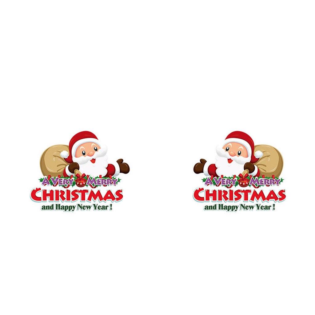 Diy Merry Christmas Wall Stickers Window Glass Festival Decals Santa Murals Year Christmas Decorations For Home Decor: E