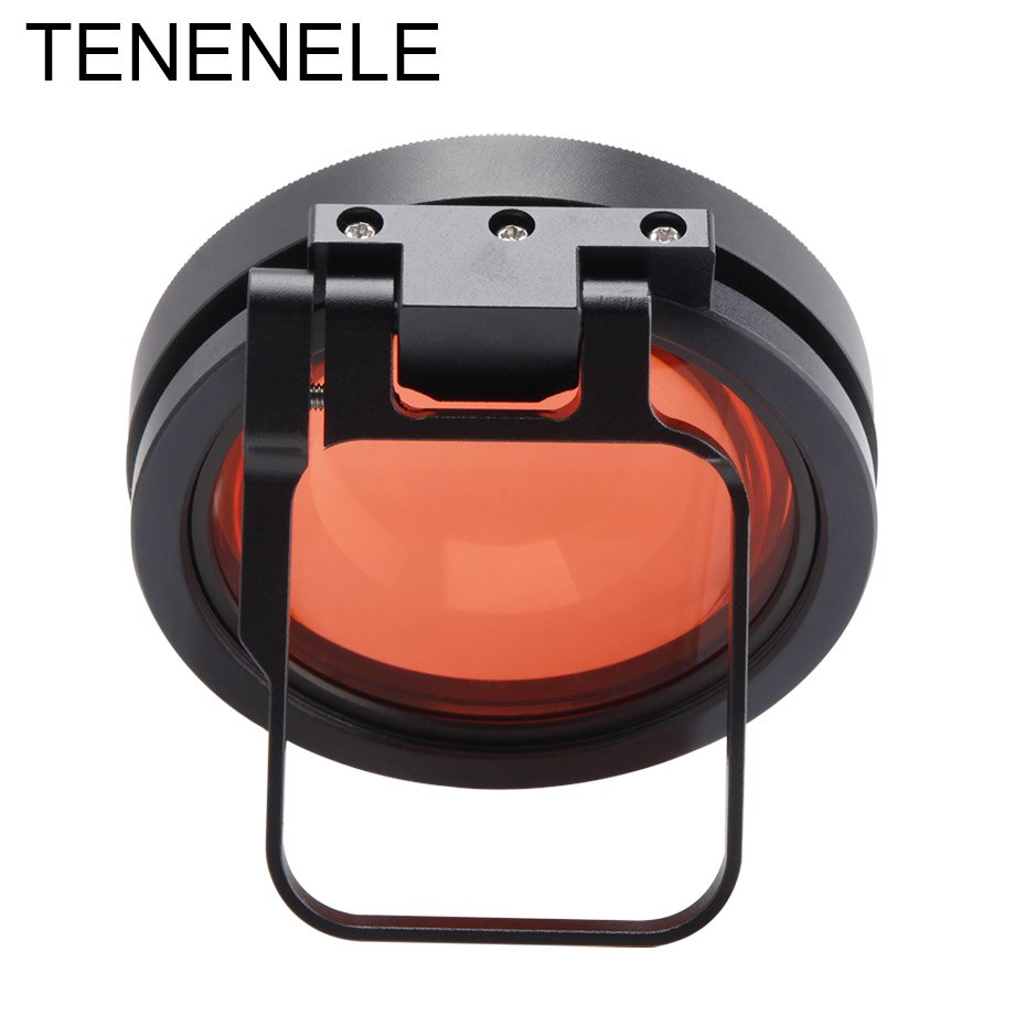 TENENELE Action Camera Filters Set 24X Macro Lens+Diving Red Filter+Adapter Ring on Waterproof Housing For GoPro Hero 5/6/7