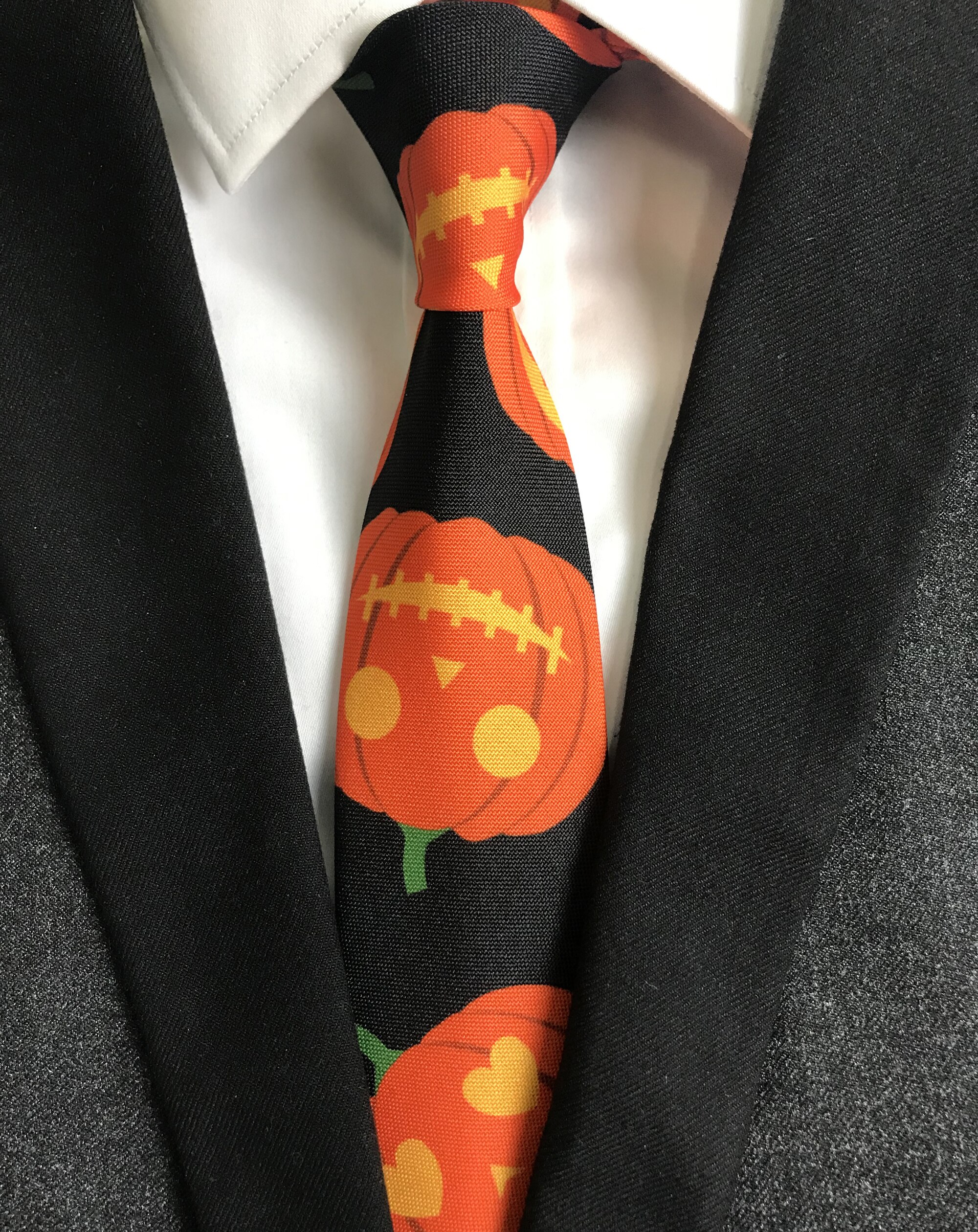 Nowy projekt męskie krawaty krawat z dyni na impreza z okazji Halloween