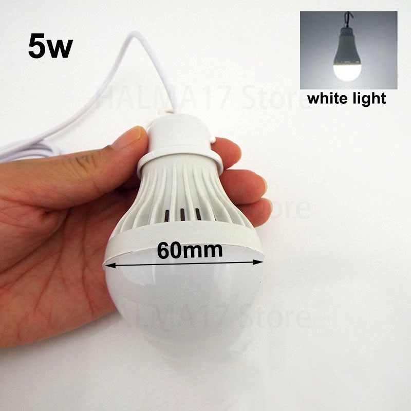 5V 3W 10W USB LED Lampe Lichter Lesen Nacht Lampen wand hängen Dimmen einstellbar für Camping hause Glühbirnen licht Ball J17: WHITE