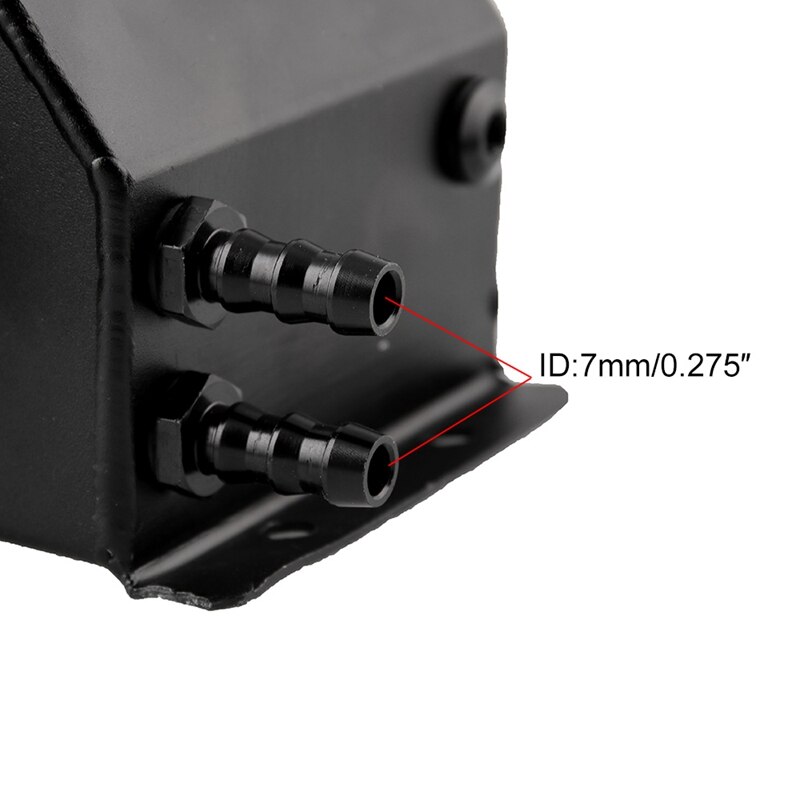 Universal 1L Black Aluminum Radiator Coolant Overflow Bottle Recovery Water Tank Reservoir