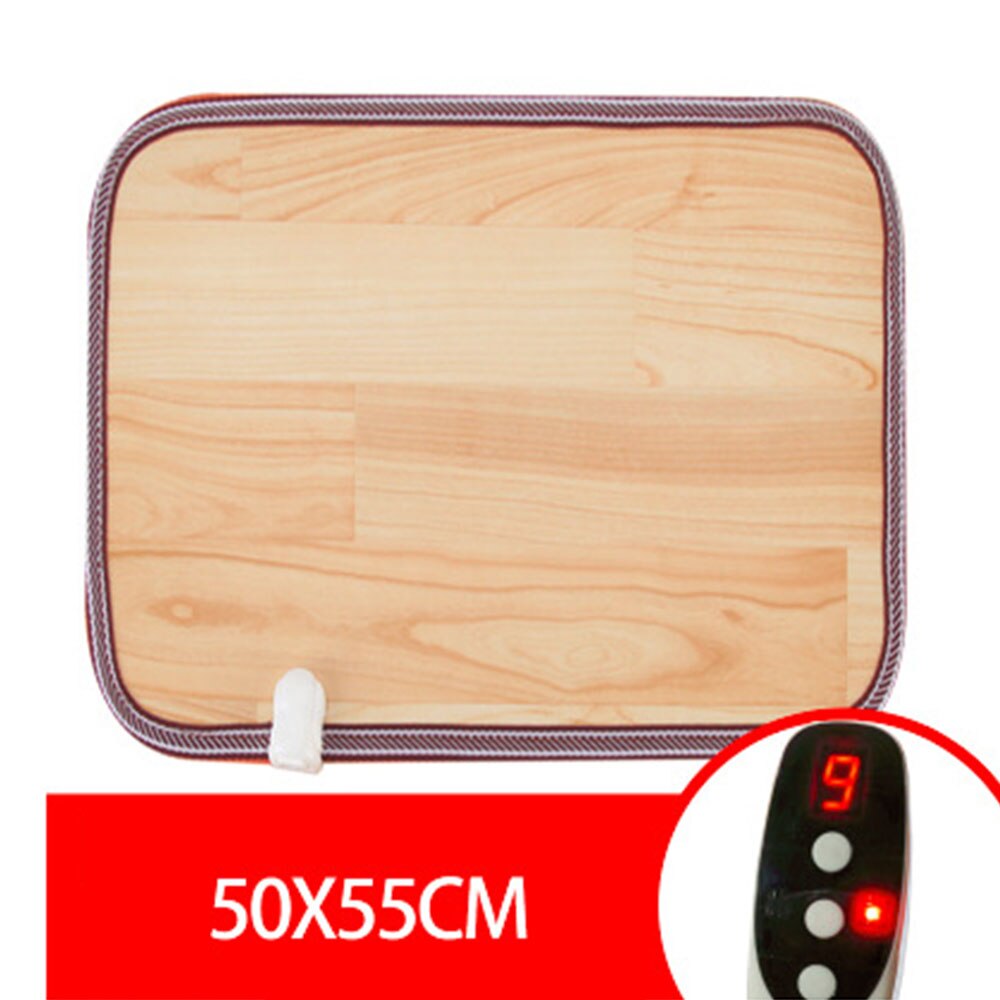Electric Heating Pad 9 Pattern Warmer Foot Mat Feet Warmers Heater Carpet Thermostat Warming Tools Winter Home Office: Light Brown 50x 55cm