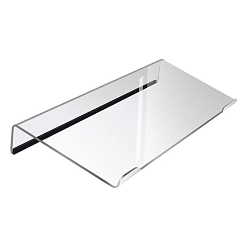 Clear Acrylic Tilted Computer Keyboard Stand for Ergonomic Typing Keyboard Tray Holder with Silicone Non-Slip Case