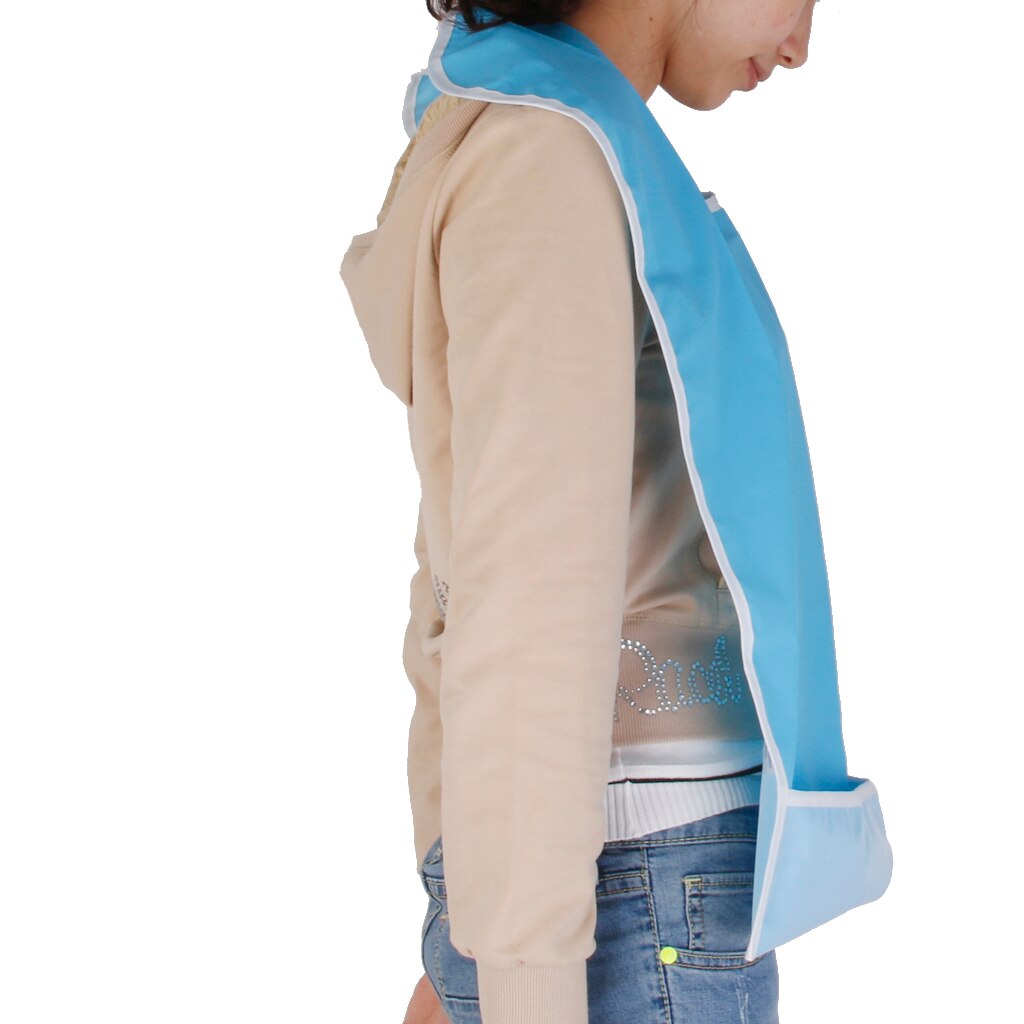 2 styk genanvendelige spisesmække til voksne handicap-forklæde til ældre med fangelomme beskytter tøj effektivt