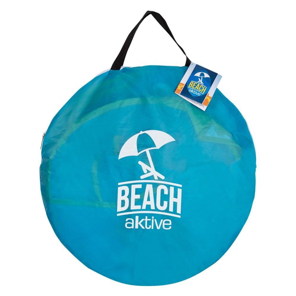 Tienda de playa Pop Up azul y verde Aktive Beach