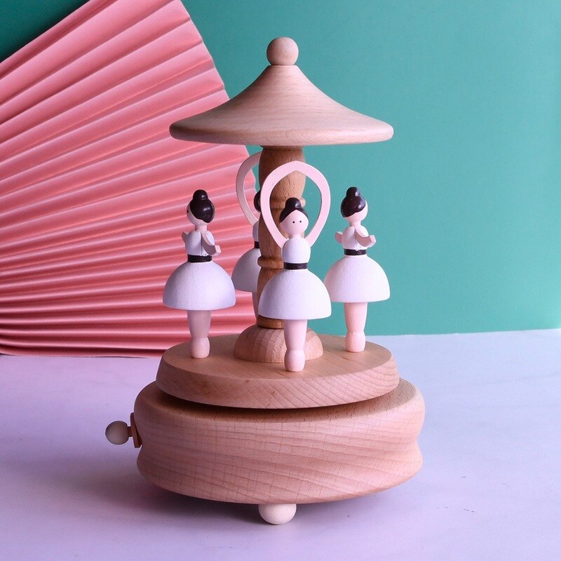 Moving Muziekdoos Creatieve Houten Ballet Music Box Voor Kinderen Om Een Student Dag