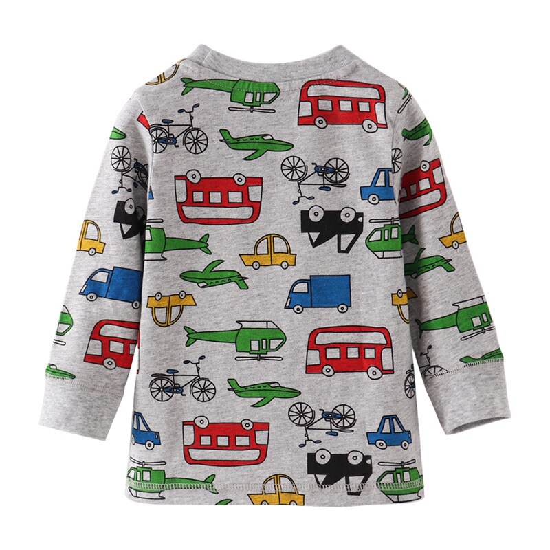 Jumping meters Baby Applique T shirts Cotton Long Sleeve Boys Girls Clothes Cute Penguin Kids T shirts Autumn Spring Clothing