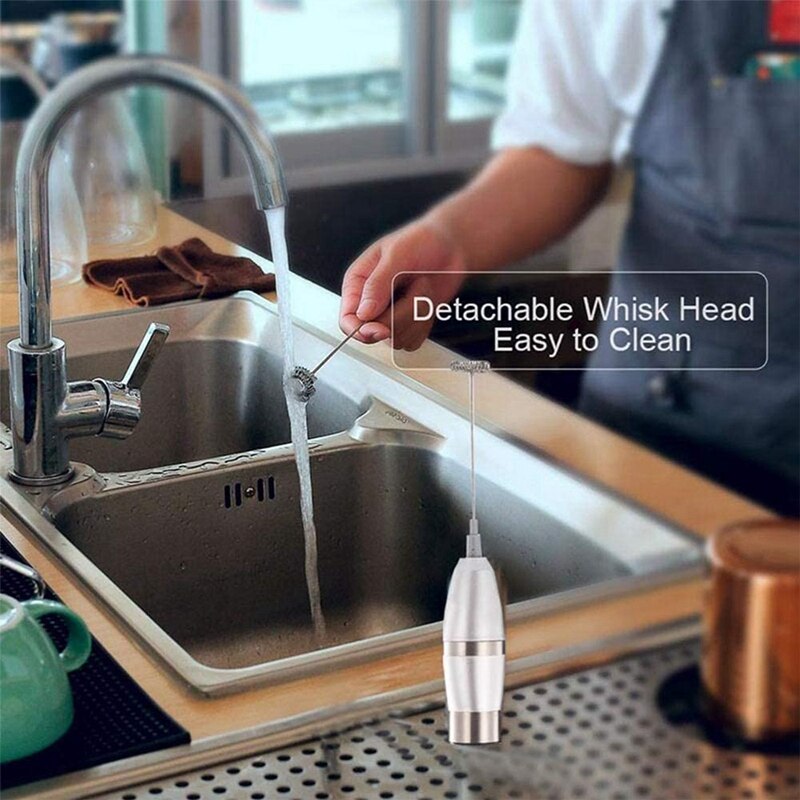 Handheld Milk Frother,Electric Milk Frother,Durable Stainless Steel Whisk for Making Lattes Coffee&Cappuccinos