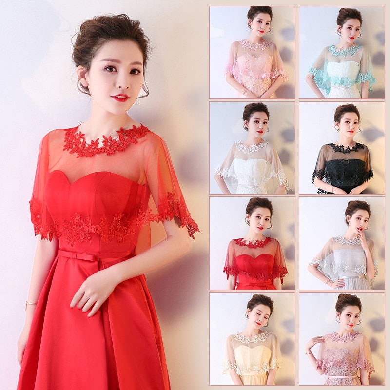 Noite shtapetes para mulher rendas bolero mariage curto xales elegante capa de novia vestidos de noiva cabo bolero acessórios de casamento