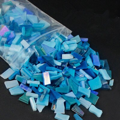 Carreaux de mosaïque en verre de cristal de couleurs mélangées, Puzzle, matériel artisanal pour enfants/enfants, 230g: F