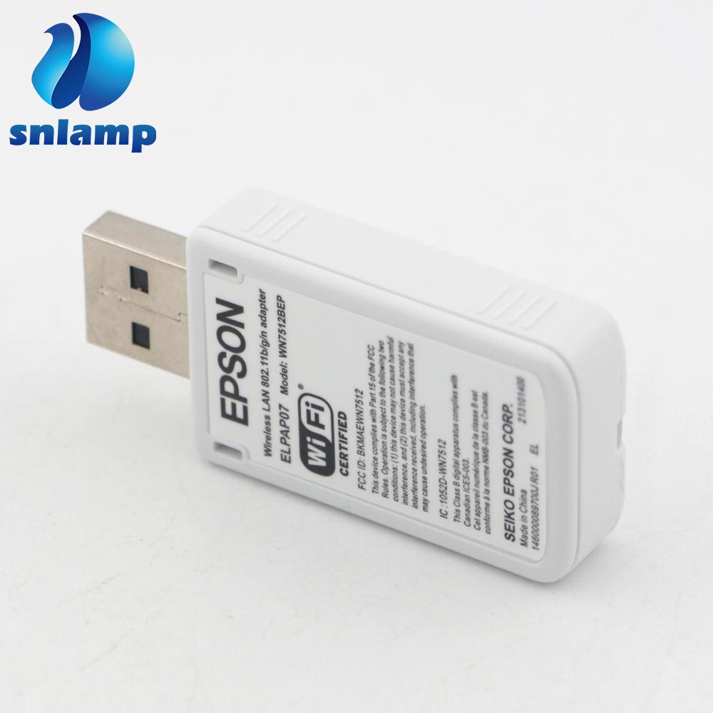Proyectores inalámbricos para WIFI, adaptador USB LAN, elpa07, V12H418P12, WN7512BEP, 802.11b/n, F/S, aptos para proyectores