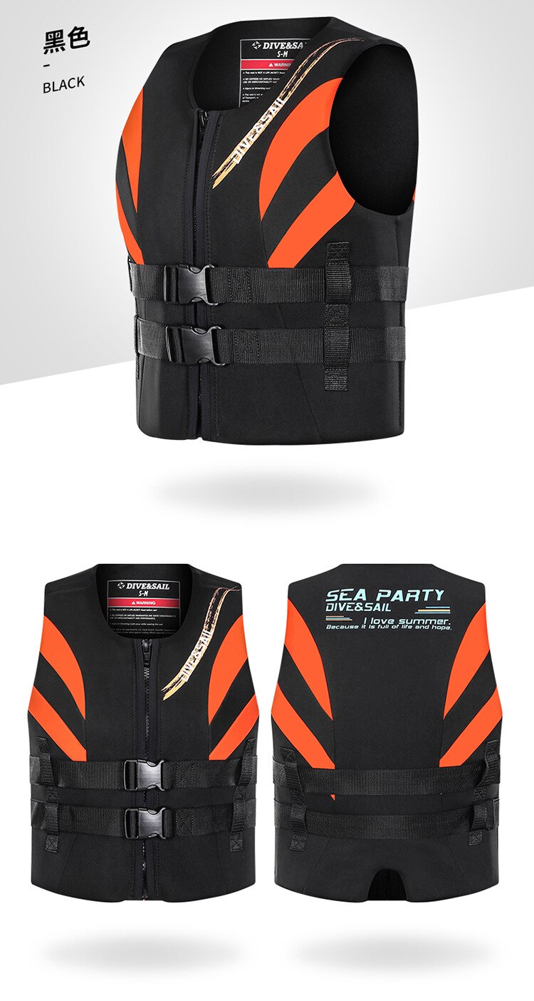 Adult Men Women Safety Life Jacket Aid Sailing Boating Swimming Fishing Vest Buoyancy Waistcoat Diving Surfing