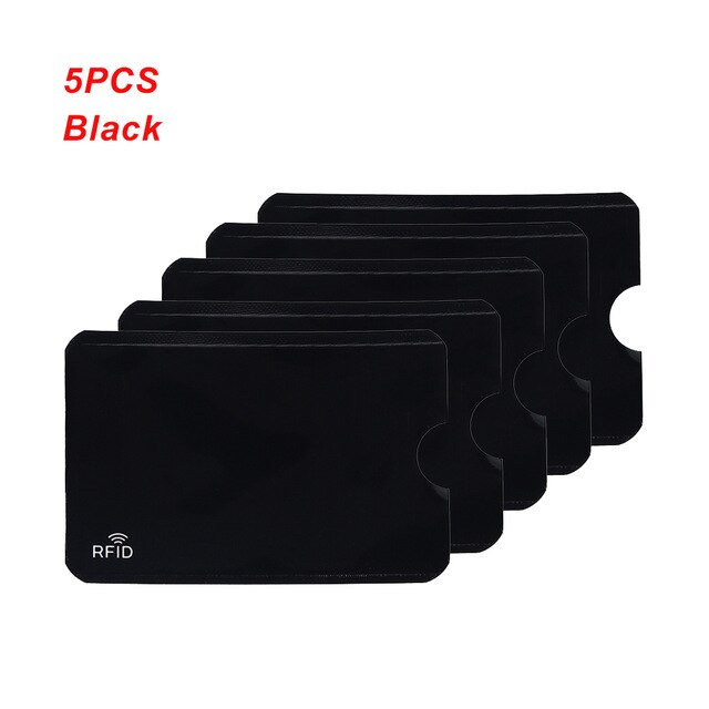 5PCS/Pack Credit Card Holder Protector Blocking Case Bank Card Protect Case Cover Aluminium Smart Safety Anti Theft RFID Wallet