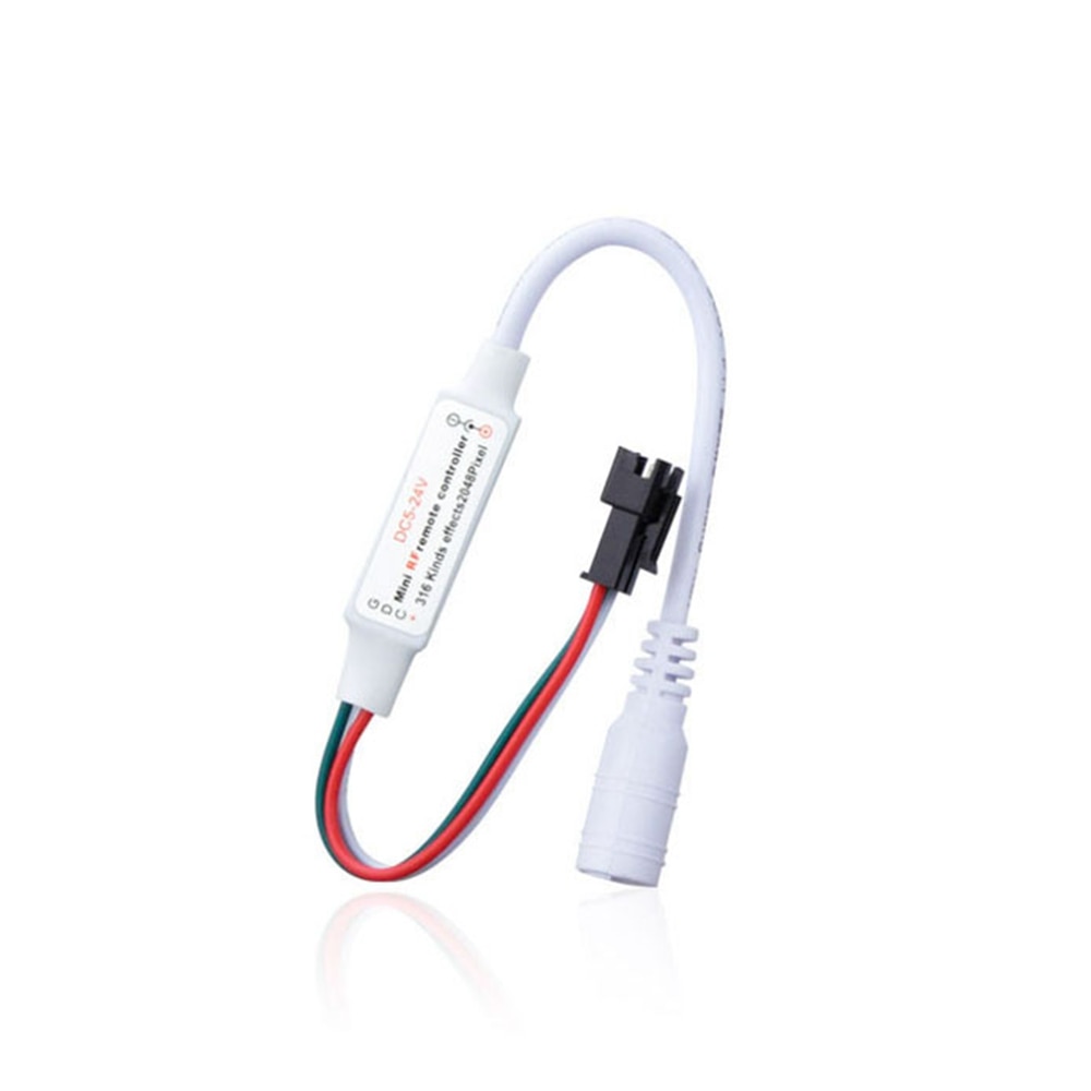 Led strip light  ws2812b ws2811 sk6812 rgb led controller; 14 nycklar rf trådlös fjärrkontroll  dc5-24v