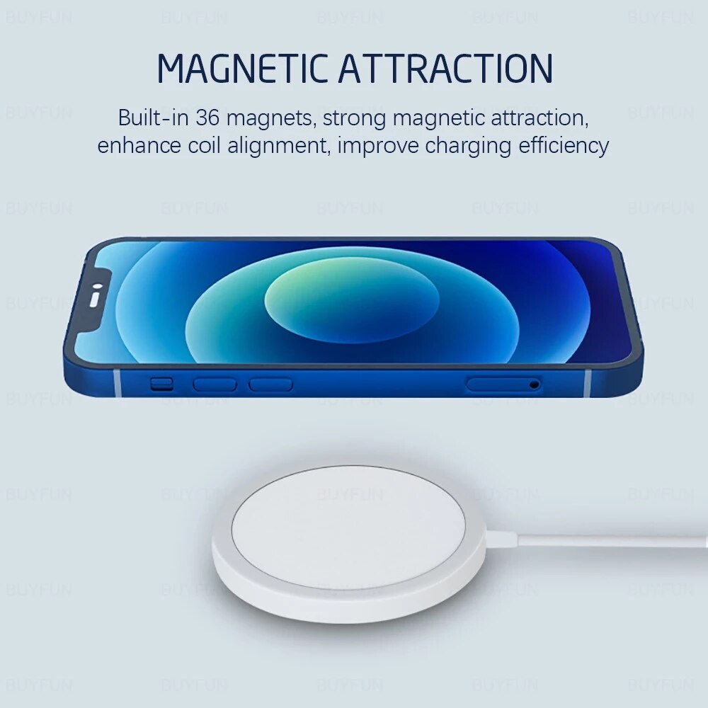 For iPhone 12 Pro Magnetic Wireless Charger 15W Faster Charging Pad Magsafe with Box for Samsung QI Wireless Charger