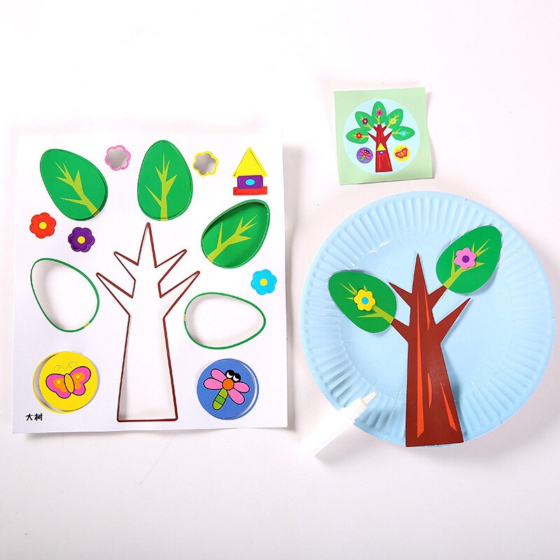 2pz per Bambini di Carta Vassoio Vassoio di Carta Fatta A mano Pittura Creativa Giocattoli Scuola Materna Creativo FAI DA TE Materiale in pasta di Cornici e articoli da esposizione ZXH