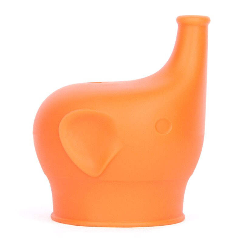 Silicone Sippy Lids for Baby Drinking Converts Any Cup or Glass to a Cup Makes Drinks Spillproof: Orange