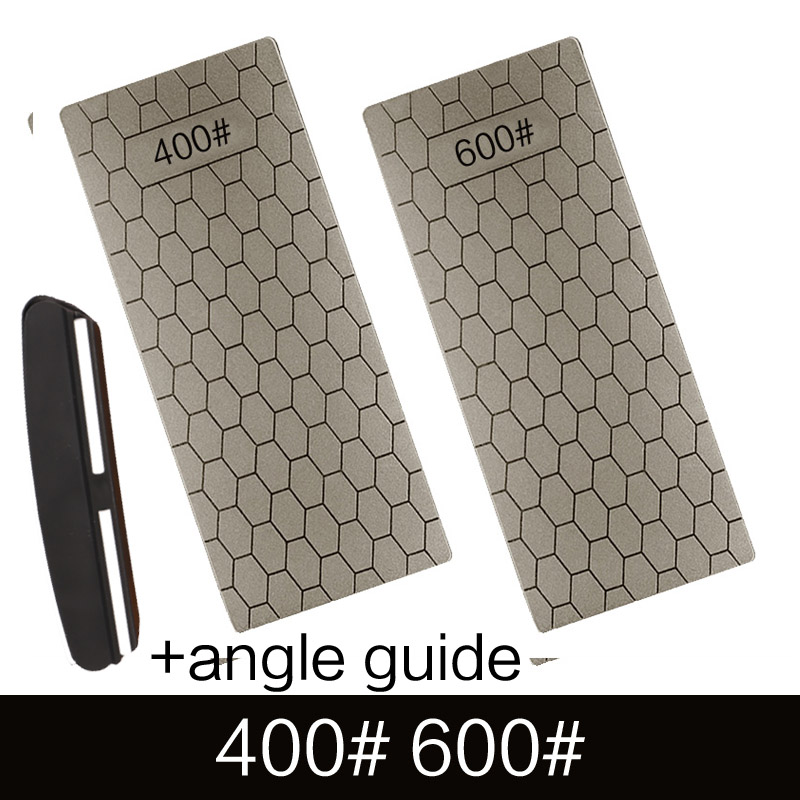 Diamond sharpening stone 400# 600# 1000# 1200# sharpener 1 piece set of ultra-thin honeycomb surface whetstone sharpening tool: Gold