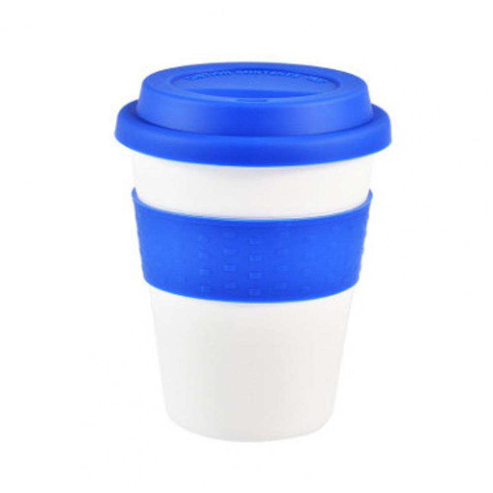 Water Cup Draagbare Drank Cup Lichtgewicht Hittebestendige Grote Drank Koffie Mok Cup Met Siliconen Beschermhoes:  Blue