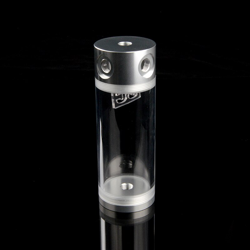 Water cooling water tank metal silver diameter 60mm high 130mm cylinder acrylic water tank split cooling accessories DIY