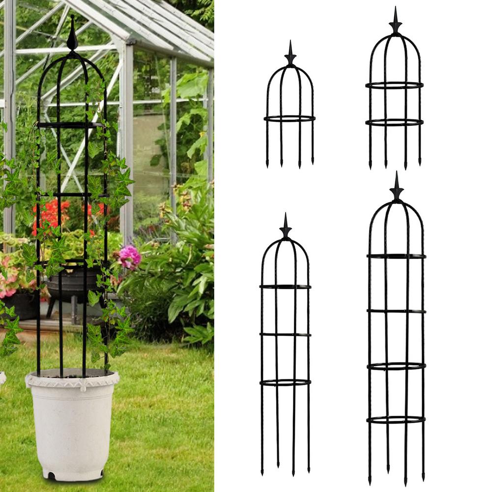 Obelisk plante klatreplante vinstativ haveplante klatreespalier splejset stål blomsterramme stativ plante pottestøtteramme