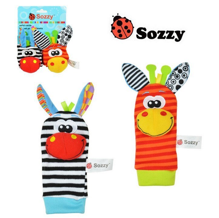 2 teile/satz Handgelenk Rassel Fuß Socken bunte Kleinkind Baby Entwicklungs Spielzeug 0 + monat Plüsch Neugeborenen Baby Rassel Weichen B0956