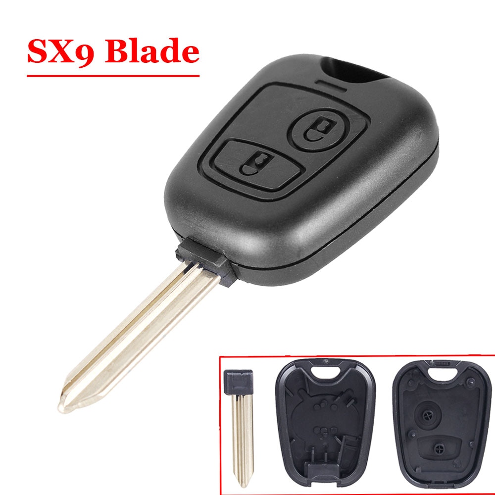 Goede (5 stks/partij) 2 knoppen Afstandsbediening Sleutel Flip Key Case Voor Peugeot citroen Partner Expert Boxer SX9 Blade Autosleutel Shell