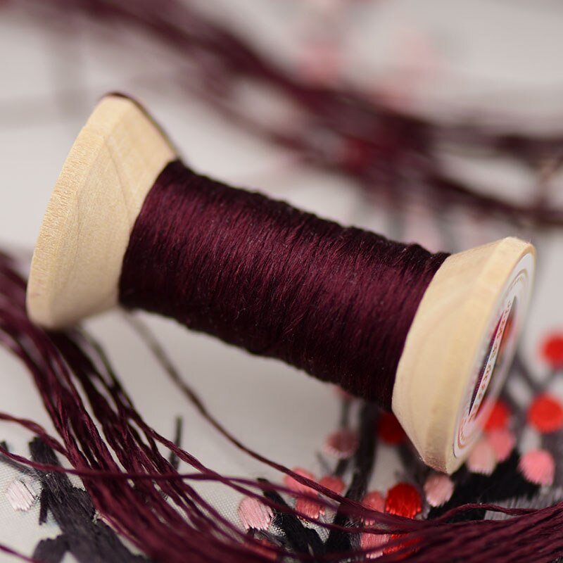 Red thread /20 meters silk thread/decorative hand embroidery/mini spool/embroidery line: 12