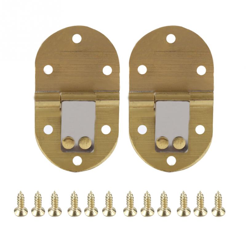 2Pcs Round Edge Table Hinge Sewing Machine Table Furniture Flip Tray Hinge 90 Degree Zinc Alloy Folding Hinges Furniture Accesso