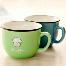 Härliga par originalitet tecknade kaffemuggar keramiska hushålls cappuccino latte mjölk resemuggar festival