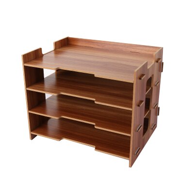Wood Magazine Holder Eco Friendly File Holder Desk Supplies Organizer File Folder Racks Storage Box Magazine Organizers Office: Orange