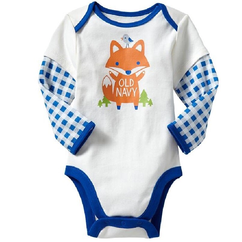 Fox Bodies de bebé de manga larga bebe roupas cuerpo traje de mono recién nacido niños una pieza trajes