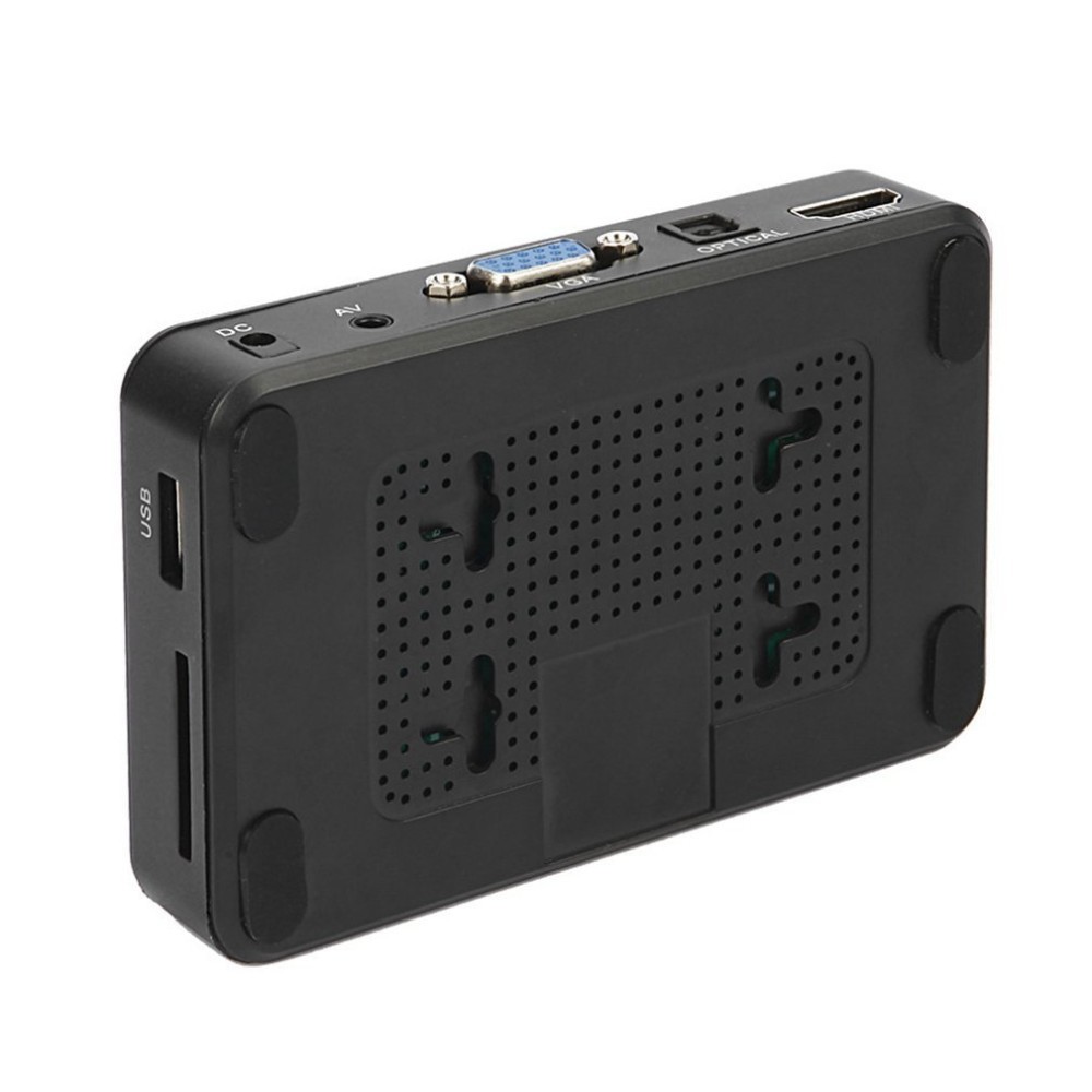 Mini draagbare volledige  hd 1920 x 1080 hdmi vga av usb harde schijf u disk speler multimedia speler  h7 voor thuis auto kantoor eu stekker