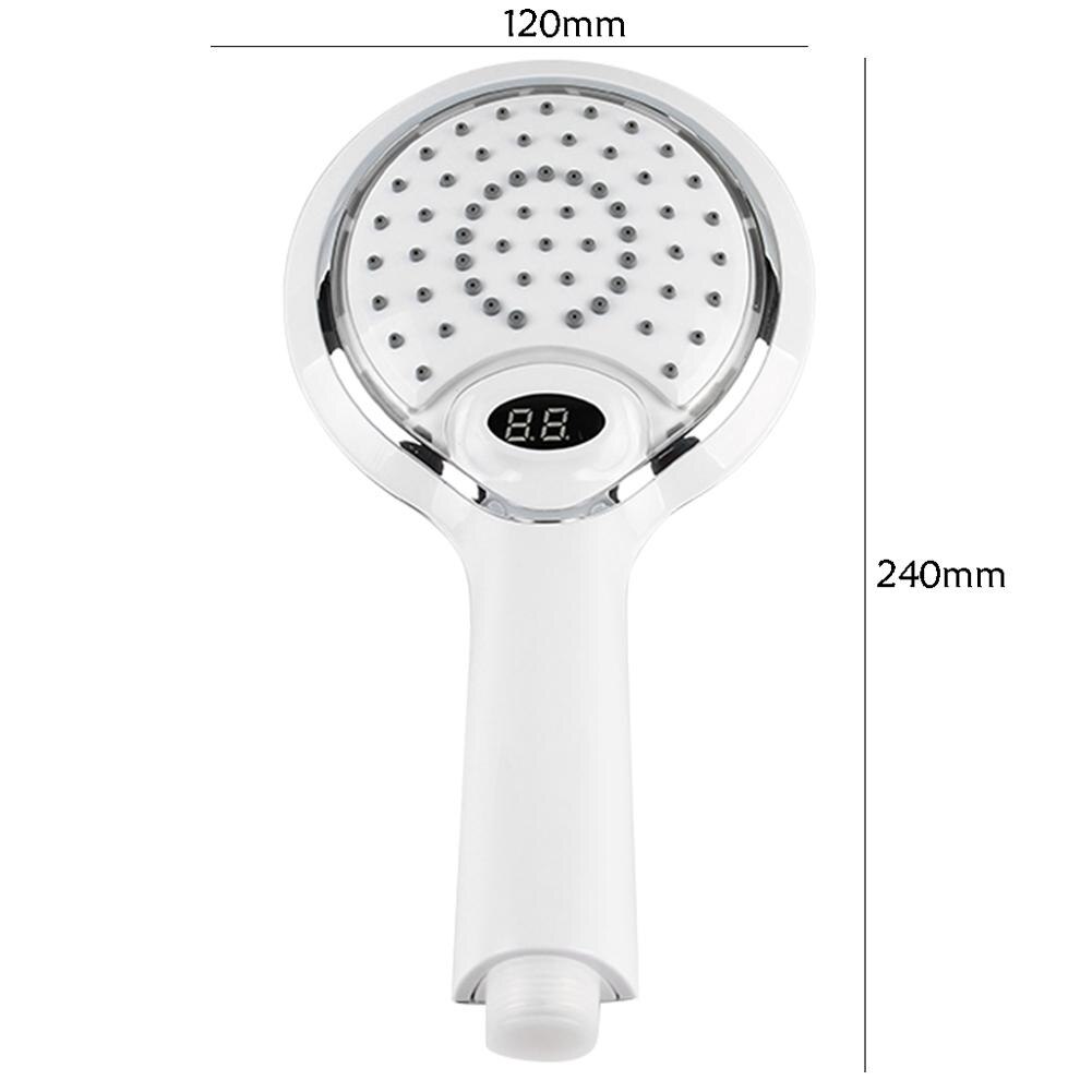 Led Licht Douchekop Handheld Douchekop Met Temperatuur Digitale Display 3 Kleuren Water Powered Led Douchekop Sprinkler