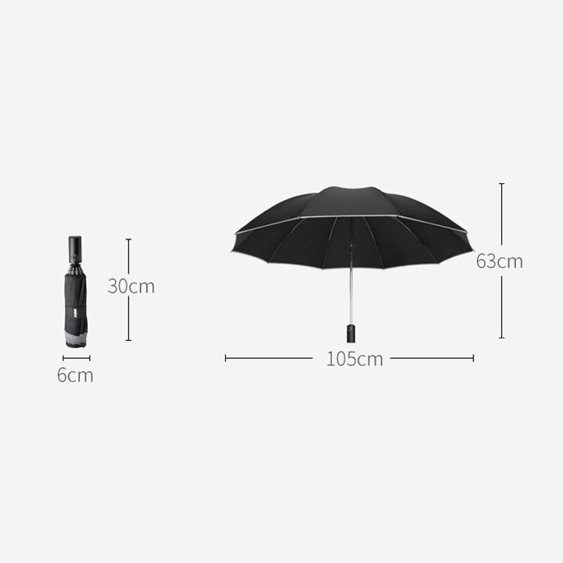 Original xiaomi automatisk folde automatisk åben omvendt paraply mandlig solrig regn stærk reflekterende anti-vind paraply