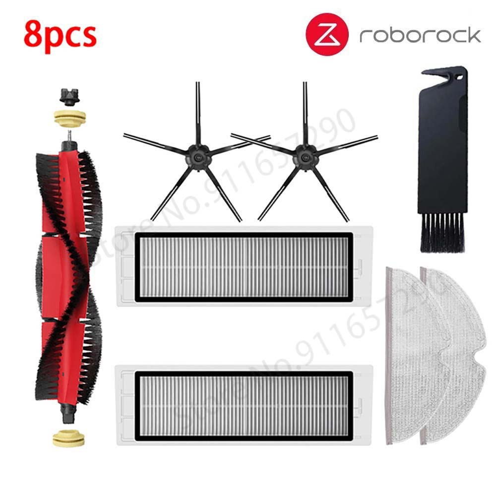 Nuovo Roborock S50 S5 Max S6 MaxV Parti Lavabile Mocio Panno Filtro HEPA Spazzola Laterale/Principale robot Aspirapolvere Accessori: Grigio scuro