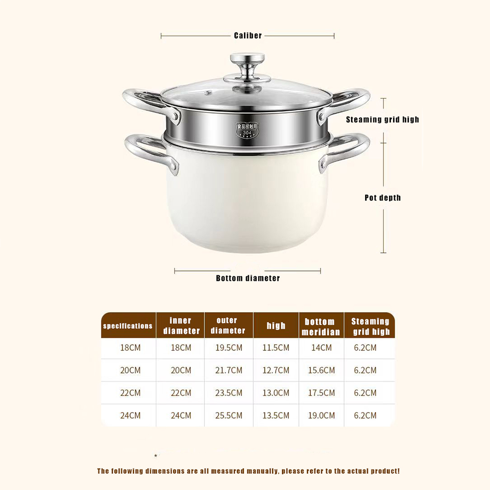 304 rostfria soppgrytor non-stick pannor med lock mjölkgryta induktionshäll gasspis stekpanna wok köksredskap